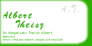 albert theisz business card